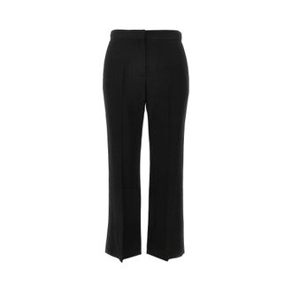 Msgm Canvas cropped straight leg pants Woman 40