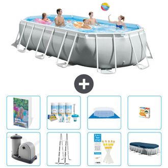 Intex Piscina Prism Frame Oval - 503x274x122 Cm - 9-piezas S548