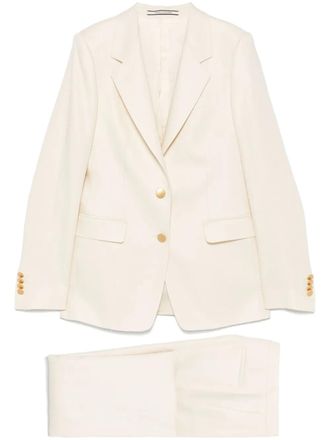 Tagliatore linen suit - women - Cupro/Linen/Flax - 44 - Neutrals