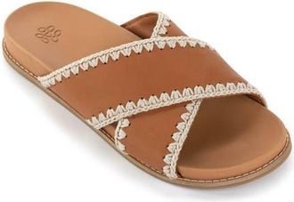 The Sak Penelope Leather Slip On Sandal in Tobacco at Nordstrom, Size 10