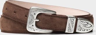 Drake's Mens Genuine suede Western belt