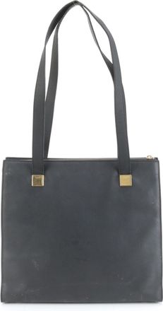 Celine Black Leather Handbag Shoulder Bag Tote Bag (Pre-Owned)