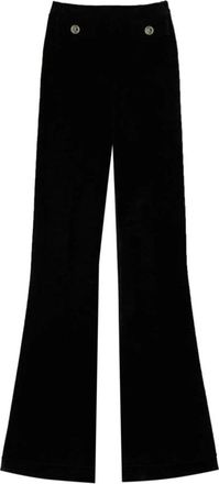 Twinset Zwarte Broek voor Vrouwen - Dames - Wijde Broeken - Zwart - XS - Broeken