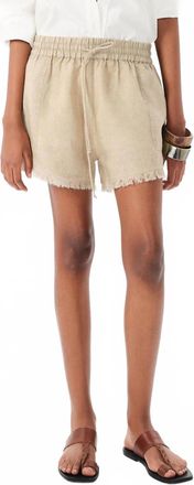 Maria Cher Aquino Freya High Waist Shorts In Beige