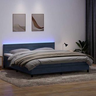 vidaXL Cama Box Spring Con Colch&oacute;n Terciopelo Gris Oscuro 180x220 Cm Vidaxl
