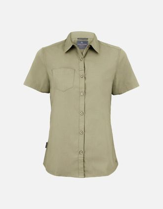 Craghoppers Womens Craghoppers Womens/Ladies Expert Kiwi Short-Sleeved Shirt - Pebble Brown - Size: 18