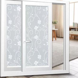 No Brand L&aacute;mina De Privacidad Para Ventanas, L&aacute;mina Autoadhesiva Electrost&aacute;tica Opaca Con Protecci&oacute;n Uv Para Oficina, Dormitorio Y Cocina (45 X 200 Cm, Blanco 
