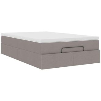 vidaXL Estructura De Cama Otomana Colch&oacute;n Tela Gris Pardo 120x200cm Vidaxl