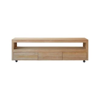 Tikamoon Mueble para TV de teca maciza de 180 cm