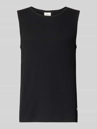 s.Oliver Red Label Slim Fit Tank Top aus Baumwoll-Mix in Black, Gr&ouml;&szlig;e XXXL