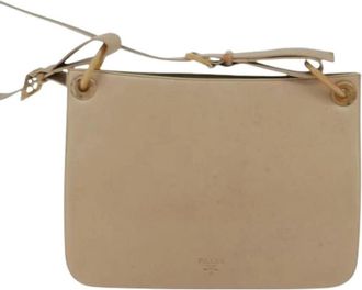 Prada Pre-owned Vintage Schoudertas - Dames - Vintage Schoudertas - Beige - ONE Size - Leer - Vintage
