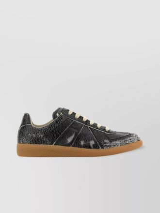Maison Margiela leather panelled low-top sneakers