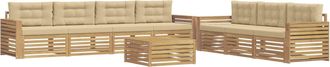 vidaXL Conjunto De Sof&aacute;s De Exterior 8 Uds. Y Beige Vidaxl