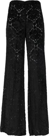 Forte_Forte Devor&eacute; Velvet Wide-Leg Flared Pants