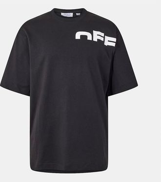 Off-white Mens Shred Skate Lettering Boyfriend T-Shirt - Black/Multi - Size: 42