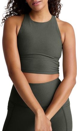 Beyond Yoga Spacedye Refocus Racerback Crop Tank in Dusty Forest Heather at Nordstrom, Size X-Small