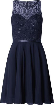 Luxuar Luxuar Cocktailkleid mit floralen Stickereien in Dunkelblau, Gr&ouml;&szlig;e 42