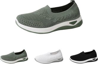 Generic Womens Trainers Without Laces Slip-on Shoes Mesh Breathable Lightweight Running Shoes Casual Sports Shoes Comfortable Trainers Lightweight Outdoor Jog