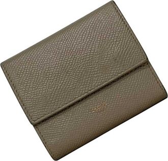 Celine Beige Leather Wallet (Tri-Fold) (Pre-Owned)