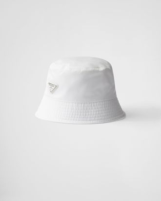 Prada Re-nylon Bucket Hat, Man, White, Size XS