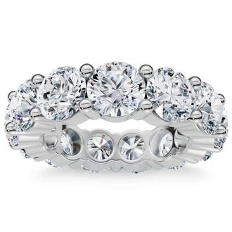 Pompeii3 7Ct Diamond Round Cut Eternity Ring 14k Gold Lab Grown Anniversary Band