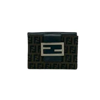 Fendi Pre-owned Wallets, female, Brown, Size: ONE SIZE Pre-owned Zucca Canvas Leather Wallet