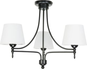 OEM L&aacute;mpara De Techo Colgante Blanca Con Pantalla Negra Arturo Negro 11-992