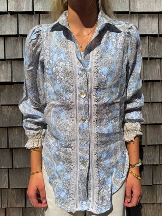 Temptation Positano Nocelle Shirt In Cash Blue