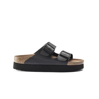 Birkenstock Sandalen Arizona Platform Vegan Birko-Flor - Dames - Sandalen - Zwart - 40 EU - Schoenen