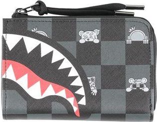 Sprayground GRAY PEEKING CHARACTER CHECK WALLET
