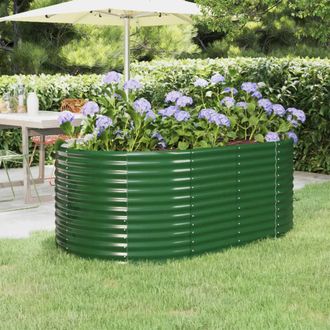 vidaXL Vidaxl - Jardinera Arriate Acero Galvanizado Verde 175x100x68 Cm