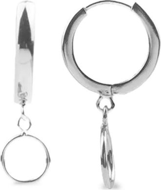 All the Luck in the World circle-drop earrings - women - Metal - One Size - Silver