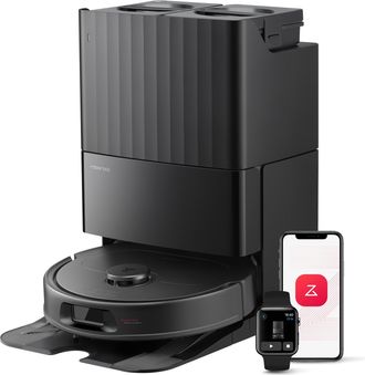 Roborock Qv 35s Robot Aspirador Y Fregasuelos, Base Multifunci&oacute;n Succi&oacute;n Hyperforce De 10.000 Pa, Navegaci&oacute;n Precisense Lidar, Evitaci&oacute;n De Obst&aacute;culos Reactive