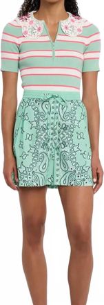Essentiel Hissels High Waist Shorts In Tutu Turquoise