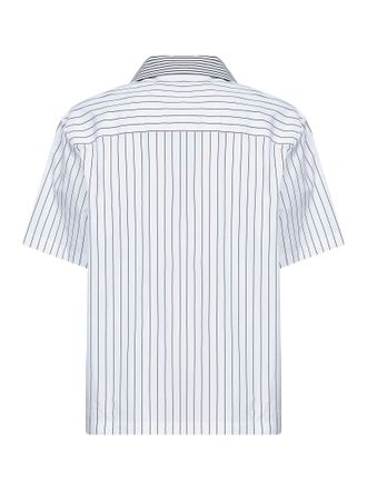 Jil Sander Mens Striped Cotton Short-Sleeved Shirt