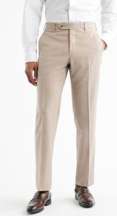 Zanella Parker Flat Front Wool Dress Pants in Tan at Nordstrom, Size 40