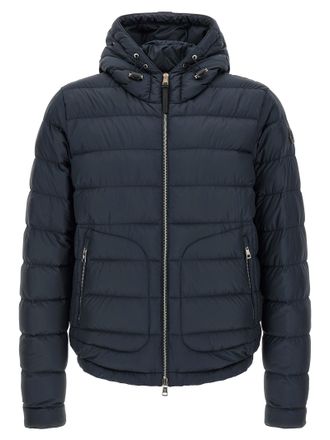 Moncler Blue Polyester Full-Length Mens Jacket