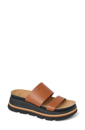 Reef Vista Luxe Siaa Platform Wedge Slide Sandal in Cocoa/Black at Nordstrom Rack, Size 10