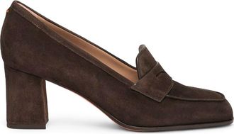 Santoni Suede High-Heel Pump in Brown at Nordstrom, Size 10.5