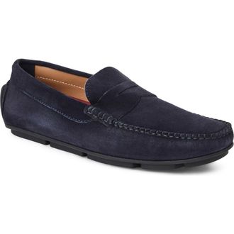 Bruno Magli Taranto Penny Loafer in Navy Suede at Nordstrom, Size 11.5