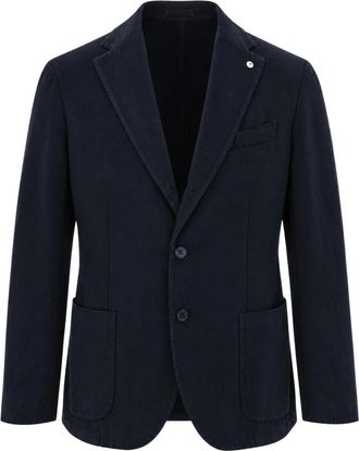 Lubiam Giacca monopetto - Jackets - Hombre - Azul - 3XL