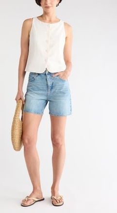 Nordstrom Rack Textured Button Front Vest in Ivory Tofu at Nordstrom Rack, Size X-Large