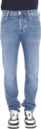 Jacob Cohen Pant 5-Pocket Super Slim Fit Nick - Heren - Slim Fit Jeans - Blauw - W31 - Leer - Jeans