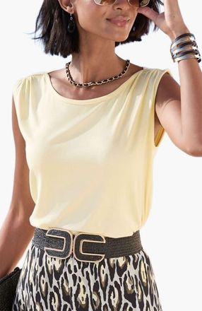 Lascana Shoulder Detail Top in Yellow at Nordstrom, Size 10