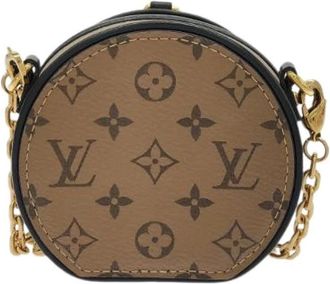Louis Vuitton Pre-owned Boite Chapeau Necklace Monogram Reverse Shoulder Bag - Dames - Vintage Mini Tas - Bruin - ONE Size - Vintage