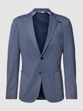Baldessarini Baldessarini Slim Fit 2-Knopfsakko mit Anstecknadel Modell Seba in Blau, Größe 28