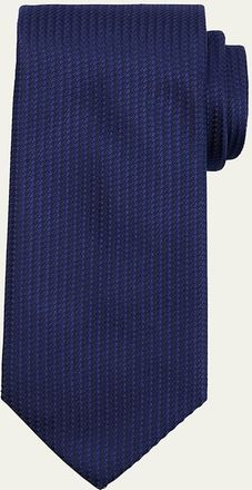 Brioni Mens Tonal Check Silk Tie