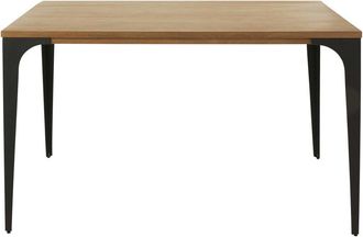 Maisons du monde Mesa de comedor profesional de mango y metal negro L.125