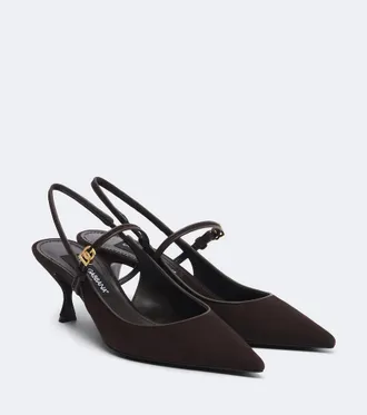 Dolce & Gabbana DG suede slingback pumps