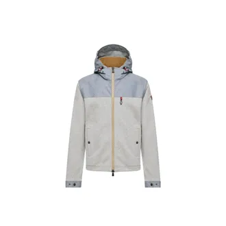 Moncler Moncler Cotton & Chambray Zip-up Sweatshirt, Men, Grey, Size: Xl